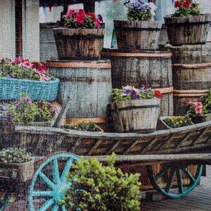 Flower barrels, 1000 piece puzzle, The Canadian Group, Sure-Lox